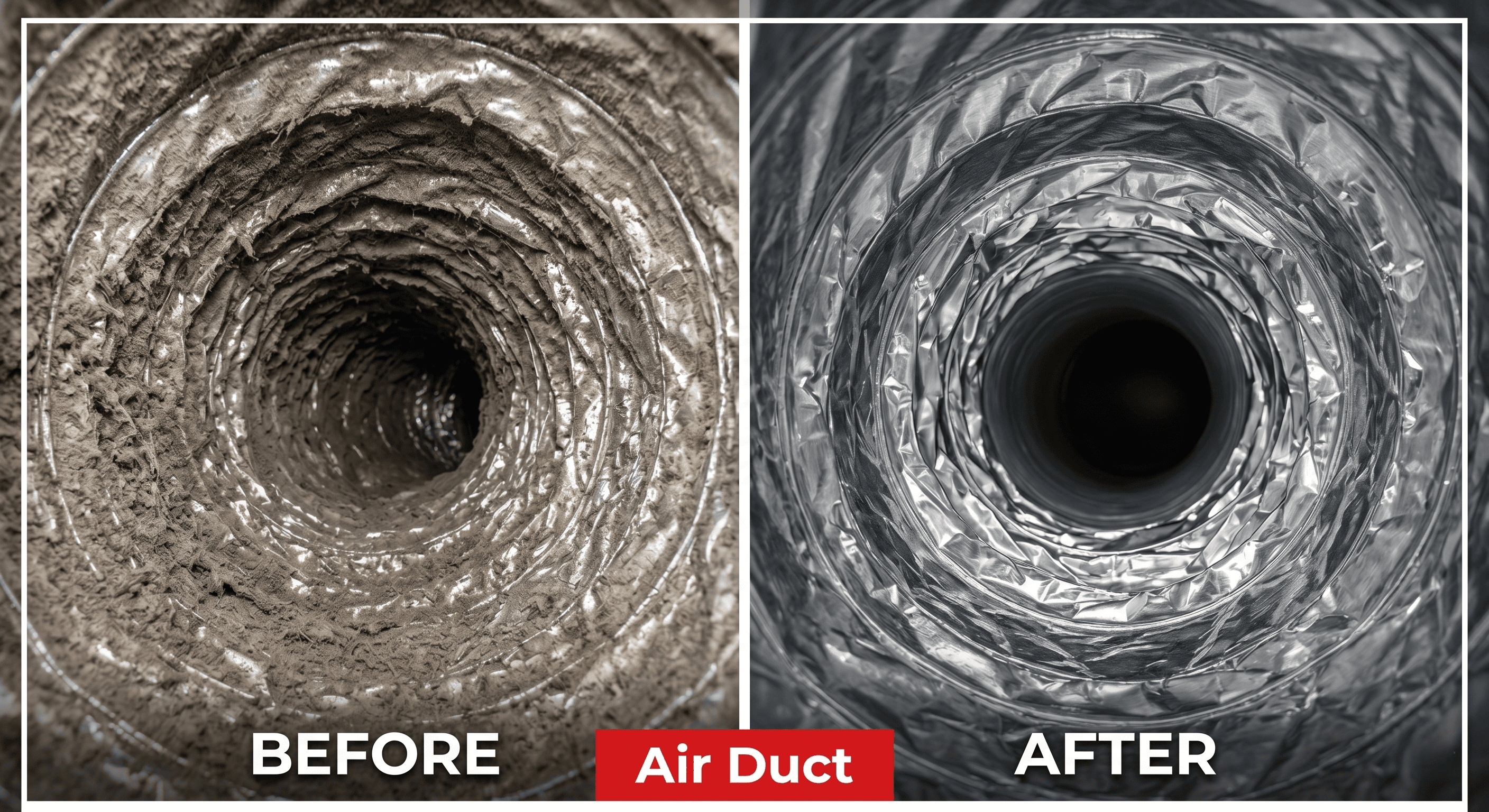Real-World Air Duct Before and After Inspection