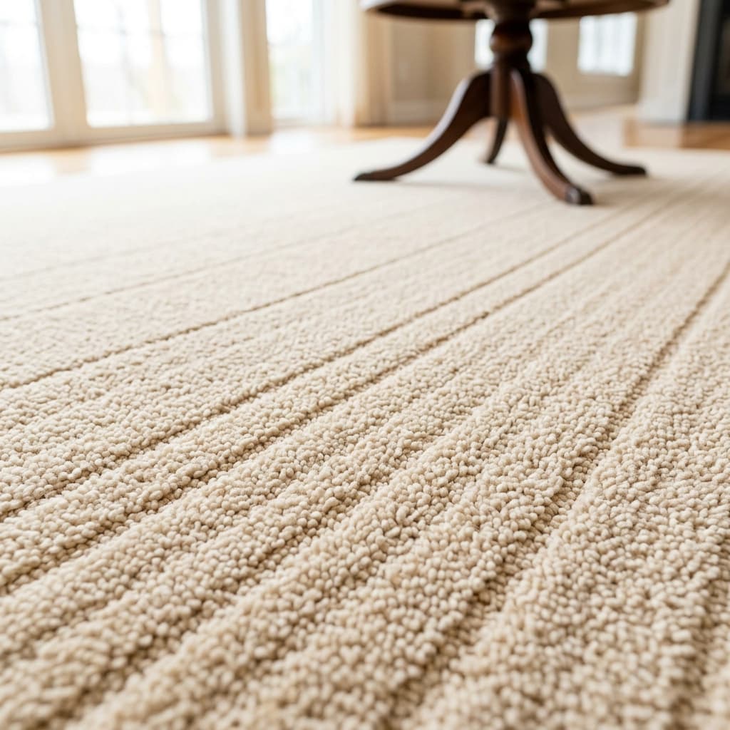 Abrasive sand and mud tracked into carpet
